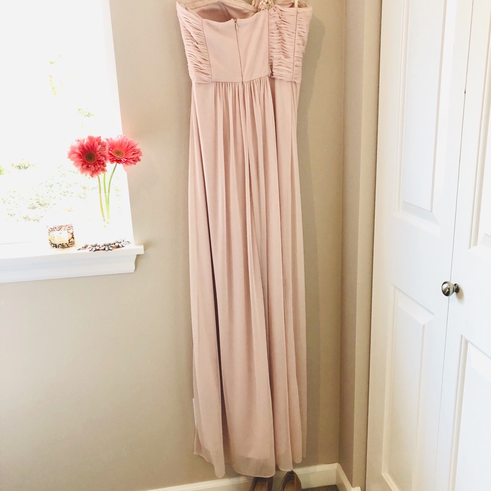 Blush Pink Bridesmaid Dress - Picture 2 of 4